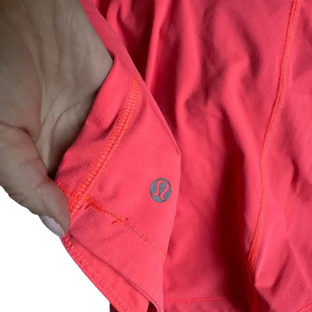 Lululemon Run Reflect Pullover Light Flare Pink Orange Activewear Gym Preppy